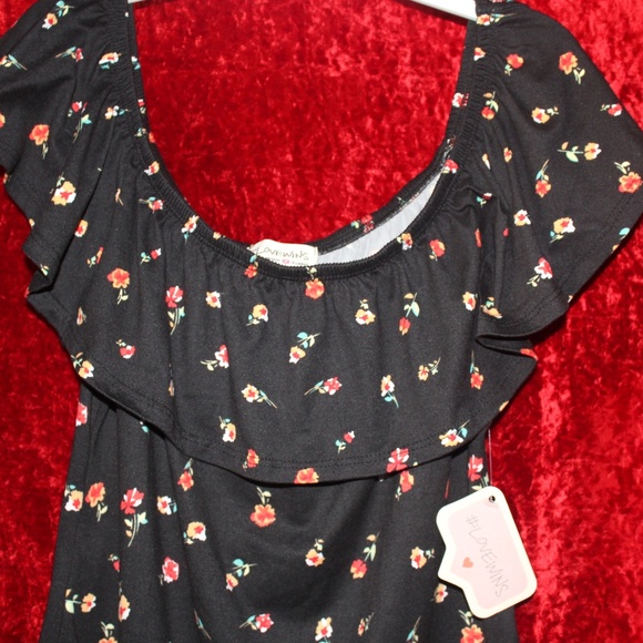 Floral Printed Black Body Suit - Picture 7 of 8